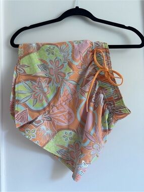 Roxy Floral Orange Drawstring Women’s Shorts